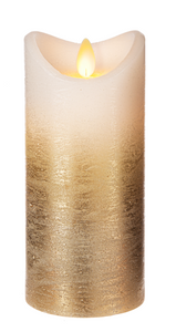 LUXURYLITE™ 3X7" LED Wax Pillar - Champaign Ombre or Silver Ombre