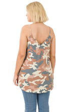 Load image into Gallery viewer, Camouflage Front &amp; Back Reversible Spaghetti Cami Top - Almond
