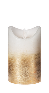 LUXURYLITE™ 3X5" LED Wax Pillar - Champaign Ombre or Silver Ombre