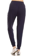 Load image into Gallery viewer, Navy Plus Size Joggers
