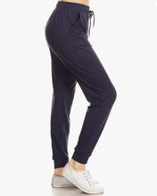 Load image into Gallery viewer, Navy Plus Size Joggers
