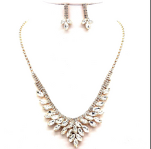 Load image into Gallery viewer, Marquise Stone Cloud Necklace &amp; Earring Set
