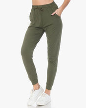 Load image into Gallery viewer, Olive Premium Plus Size Joggers
