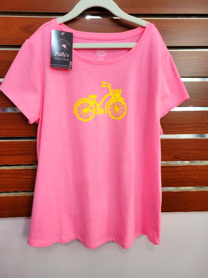 Girls Bike Ride Pink Tee