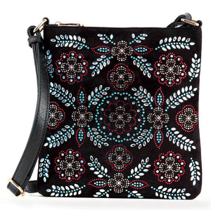 Colorful Rhinestone Pattern Crossbody Sling