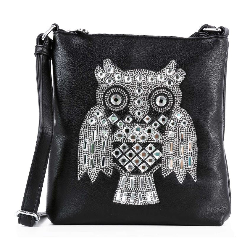 Owl Rhinestone Design Crossbody Sling