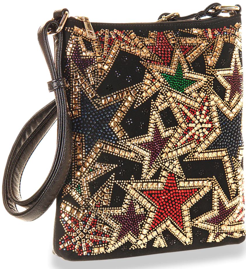 Rhinestone Star Pattern Crossbody Sling