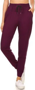 Wine Plus Size Premium Joggers