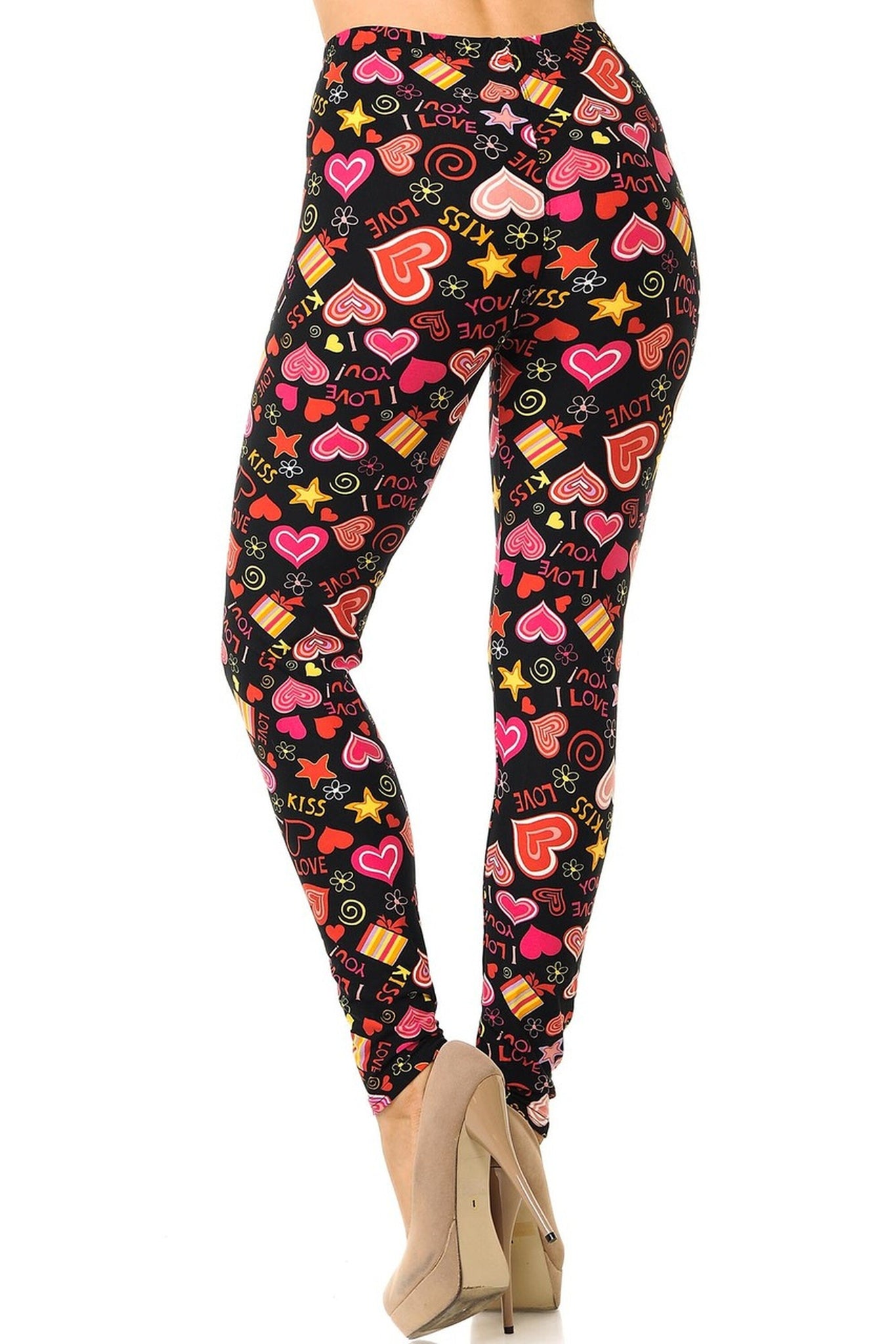 Women's Valentine's Day Lovesy plus Size Yoga Pants with Pockets