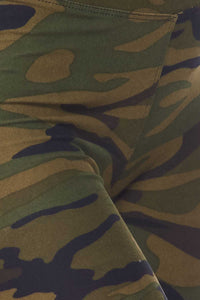 Premium Biker Short - Green Camouflage