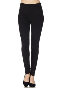 Solid Black Curvy Plus Size Leggings